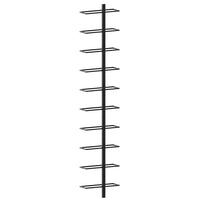 Portavini da Parete per 10 Bottiglie Nero in Metallo 289566
