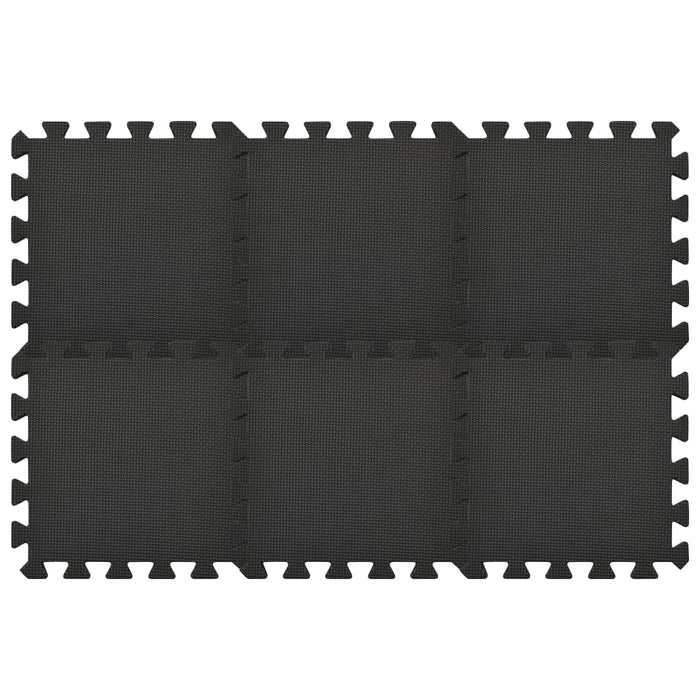 Tappetino a Incastro 54 pz 4,86ãŽ¡ in Schiuma EVA Nera cod mxl 70962