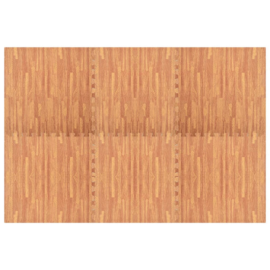 Tappetino a Incastro 6 pz Venature Legno 2,16 ㎡ Schiuma EVA 92458