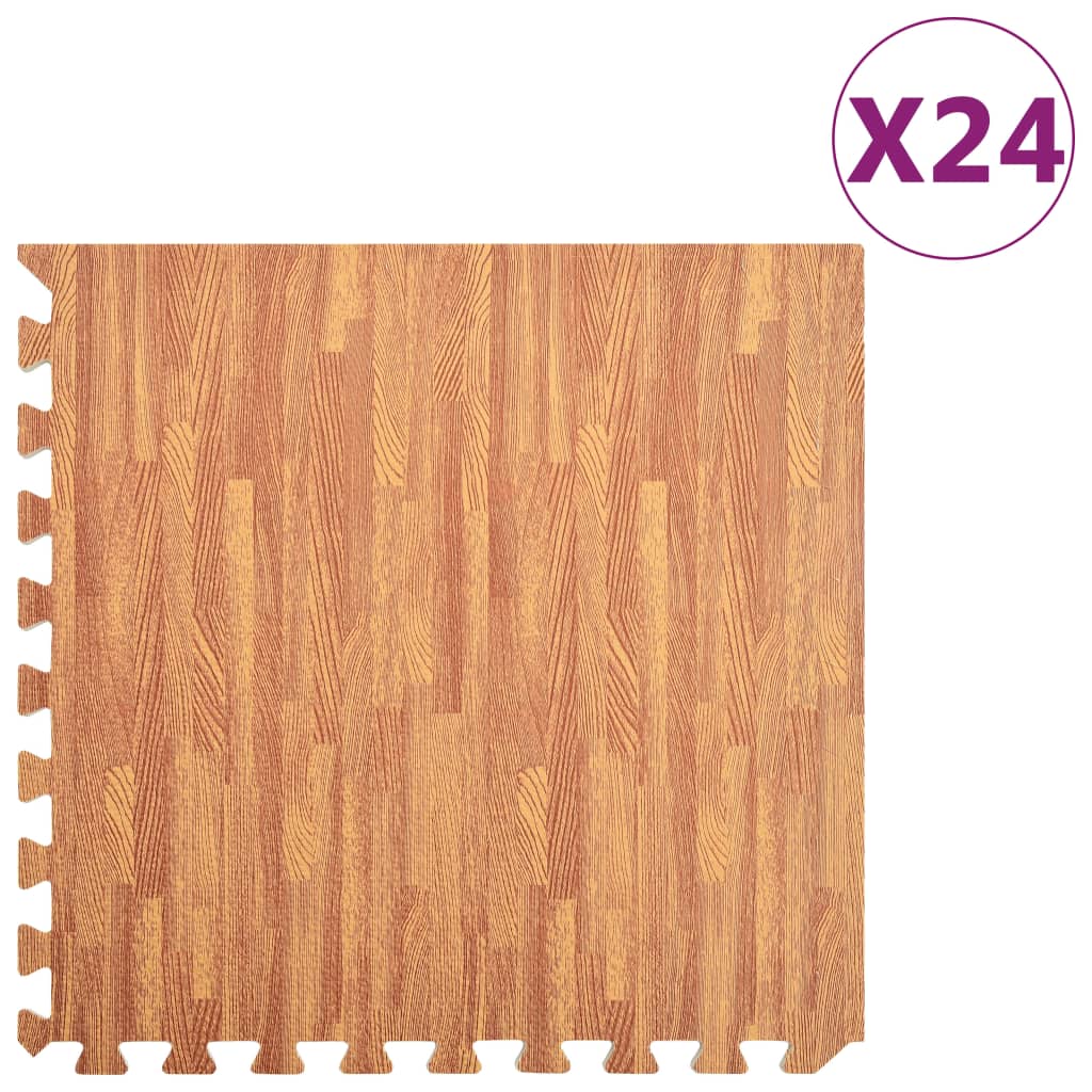 Tappetino a Incastro 24 pz Venature Legno 8,64 ãŽ¡ Schiuma EVAcod mxl 127346
