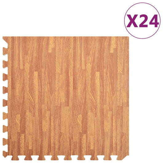 Tappetino a Incastro 24 pz Venature Legno 8,64 ãŽ¡ Schiuma EVAcod mxl 127346