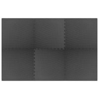 Tappetino a Incastro 6 pz 2,16 mÂ² in Schiuma EVA Nera