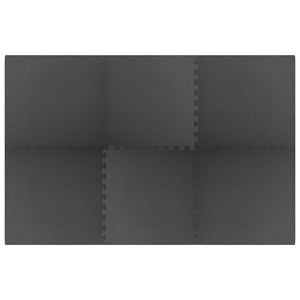 Tappetino a Incastro 6 pz 2,16 mÂ² in Schiuma EVA Nera