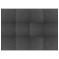 Tappetino a Incastro 12 pz 4,32 m² in Schiuma EVA Nera 92462