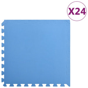Tappetino a Incastro 24 pz 8,64 ãŽ¡ Schiuma EVA Blu cod mxl 76924