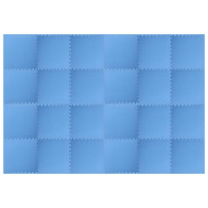 Tappetino a Incastro 24 pz 8,64 ãŽ¡ Schiuma EVA Blu cod mxl 76924