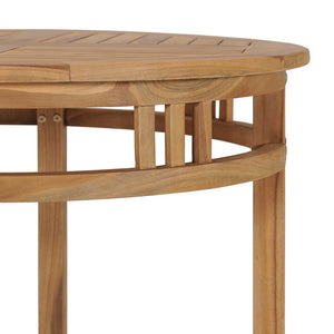 Set da Pranzo da Giardino 3 pz in Legno Massello di Teak cod mxl 32978