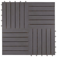 Pannelli Decking 30 pz Grigio Slavato 30x30cm Massello d'Acacia 3054433