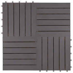 Pannelli Decking 30 pz Grigio Slavato 30x30cm Massello d'Acacia 3054433