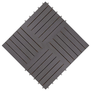 Pannelli Decking 30 pz Grigio Slavato 30x30cm Massello d'Acacia 3054433