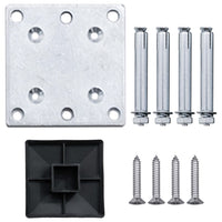 Pannelli Recinzione WPC 1 Quadrato 1 Inclinato 273x186 cm Grigi 3054431