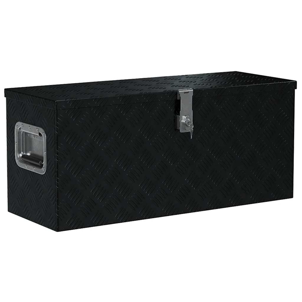 Cassetta in Alluminio 80x30x35 cm Nera 146442