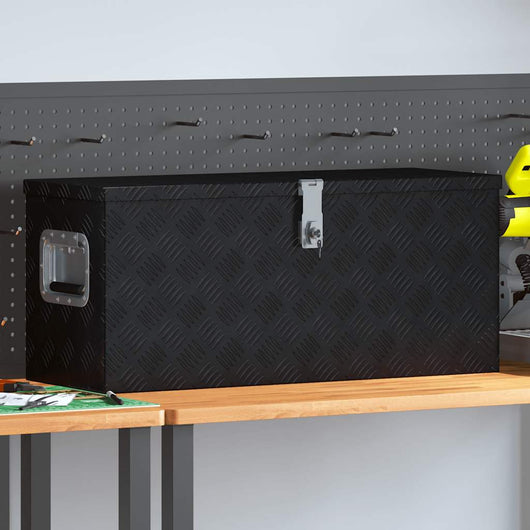 Cassetta in Alluminio 80x30x35 cm Nera 146442