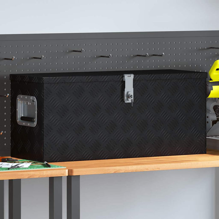Cassetta in Alluminio 80x30x35 cm Nera 146442
