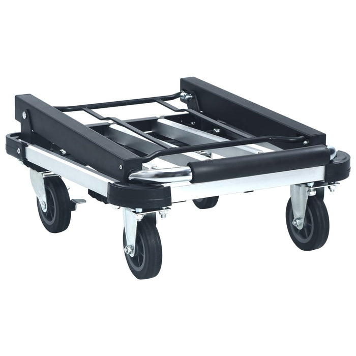 Carrello per Trasporto Pieghevole 150 kg in Alluminio Argento 146448