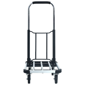 Carrello per Trasporto Pieghevole 150 kg in Alluminio Argento 146448