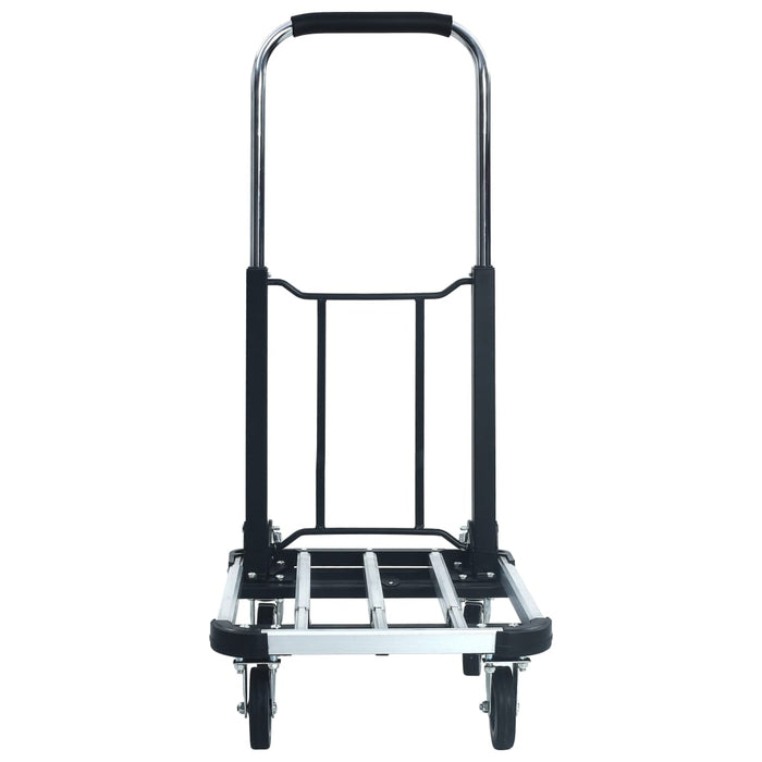 Carrello per Trasporto Pieghevole 150 kg in Alluminio Argento 146448