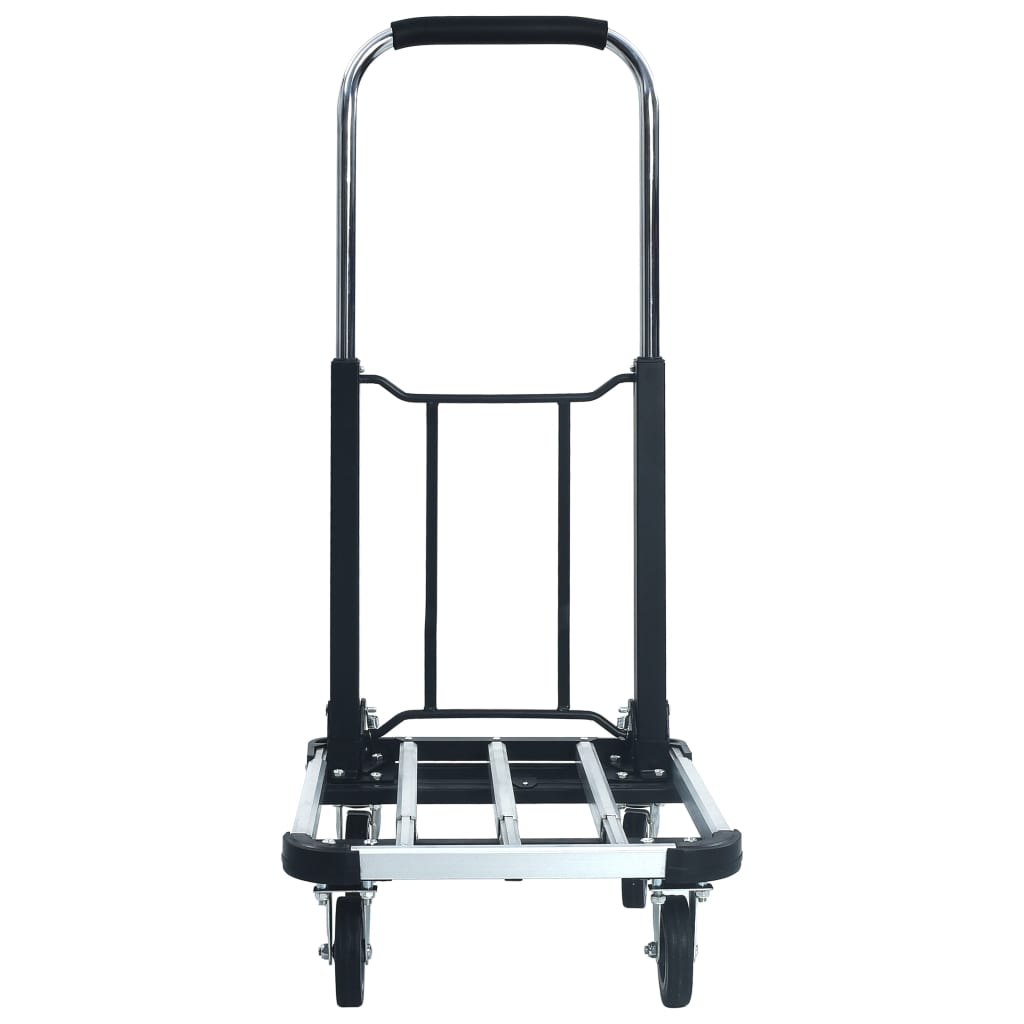 Carrello per Trasporto Pieghevole 150 kg in Alluminio Argento