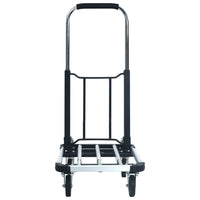 Carrello per Trasporto Pieghevole 150 kg in Alluminio Argento
