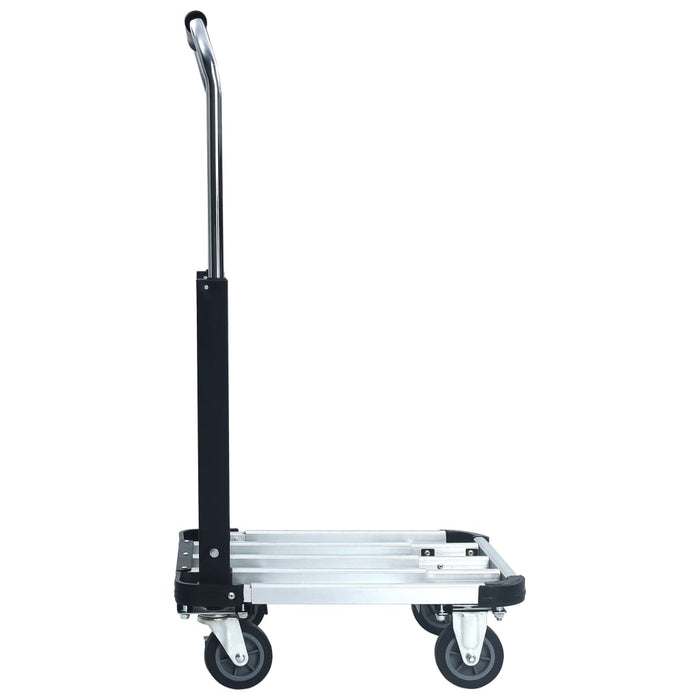 Carrello per Trasporto Pieghevole 150 kg in Alluminio Argento 146448