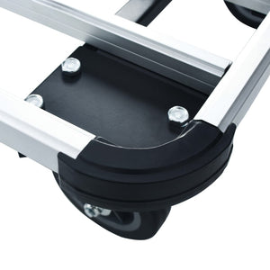 Carrello per Trasporto Pieghevole 150 kg in Alluminio Argento 146448