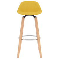 Sgabelli da Bar 2 pz Giallo Senape in Tessuto 289384