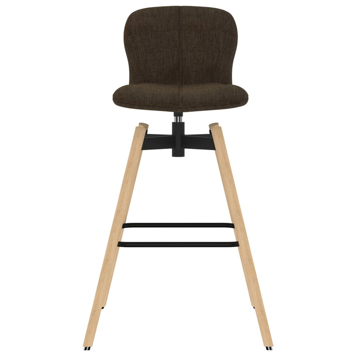 Sedie da Bar Girevoli 2 pz Marroni in Tessuto 289475