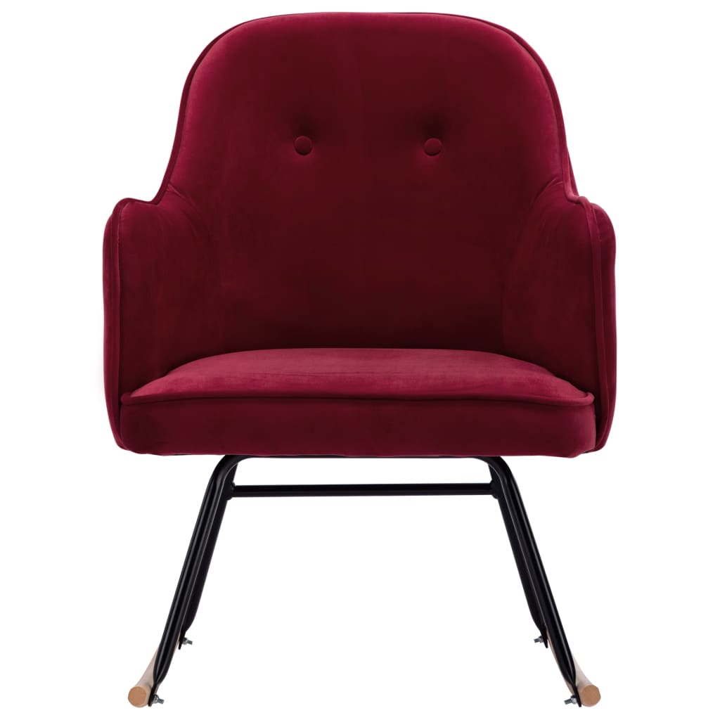 Sedia a Dondolo Rosso Vino in Velluto cod mxl 35687