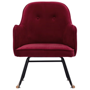 Sedia a Dondolo Rosso Vino in Velluto cod mxl 35687