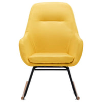 Sedia a Dondolo Giallo Senape in Tessuto 289544