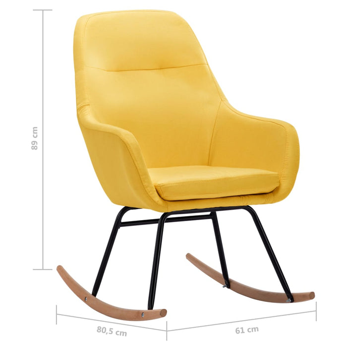 Sedia a Dondolo Giallo Senape in Tessuto cod mxl 33827