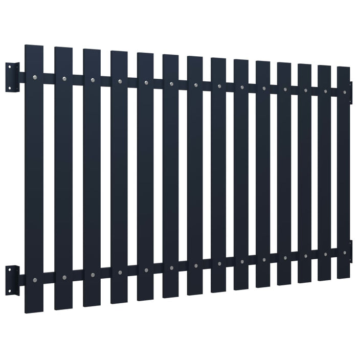 Pannello di Recinzione Antracite 170,5x100cm Acciaio Verniciato 146476