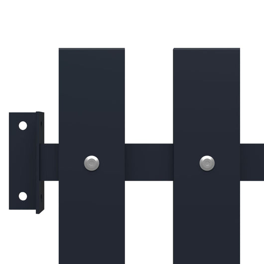 Pannello di Recinzione Antracite 170,5x100cm Acciaio Verniciato 146476