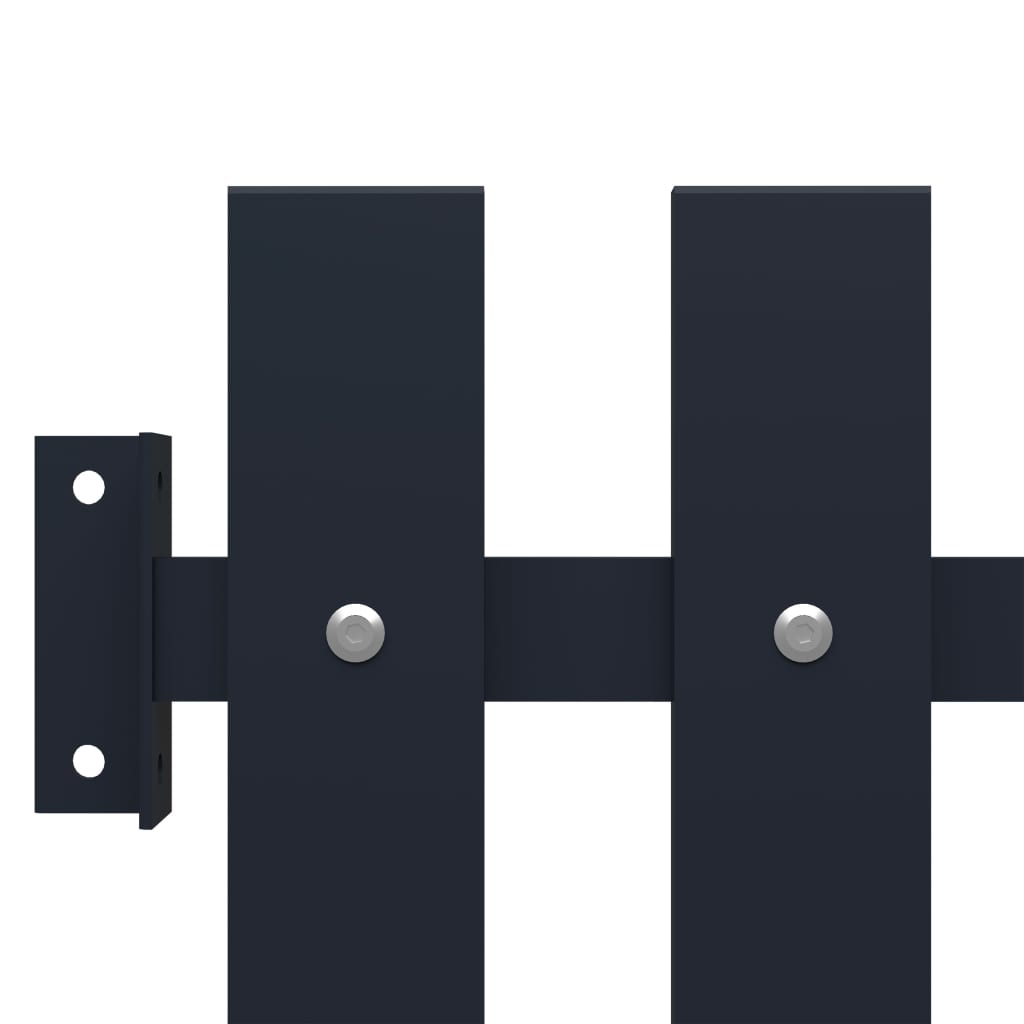 Pannello di Recinzione Antracite 170,5x100cm Acciaio Verniciato cod mxl 21586