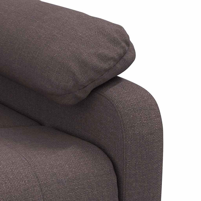 Poltrona Massaggiante Marrone Scuro in Tessuto 289677