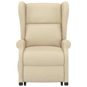 Poltrona Alzapersona Massaggiante Crema in Tessuto 289749
