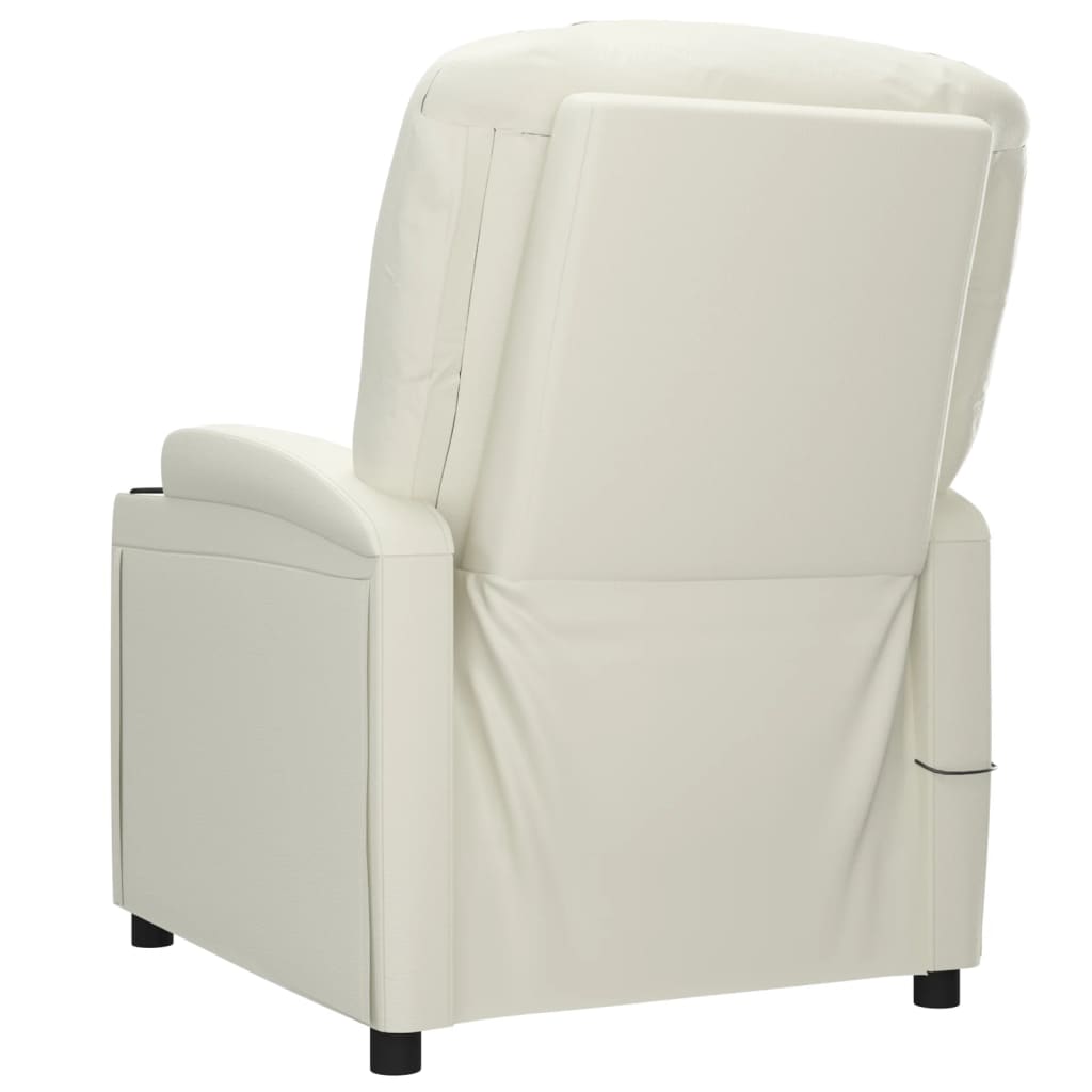 Poltrona Alzapersona Bianco Crema in Similpelle 289751