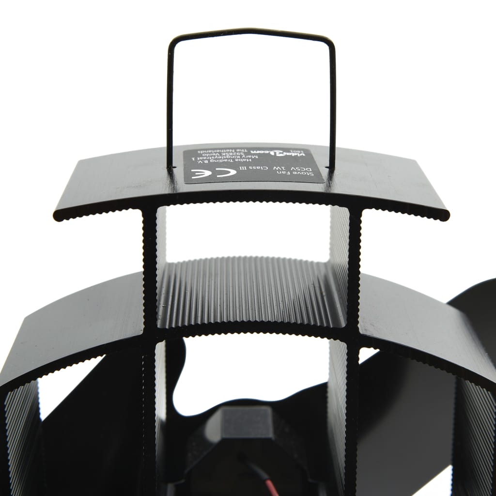 Ventola per Stufa Alimentazione a Calore 2 Lame-Ventilatore per Stufa Nero 762780