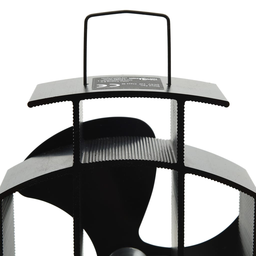 Ventola per Stufa Alimentazione a Calore 3 Lame-Ventilatore per Stufa Nero 735644
