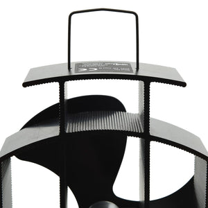 Ventola per Stufa Alimentazione a Calore 3 Lame-Ventilatore per Stufa Nero 735644