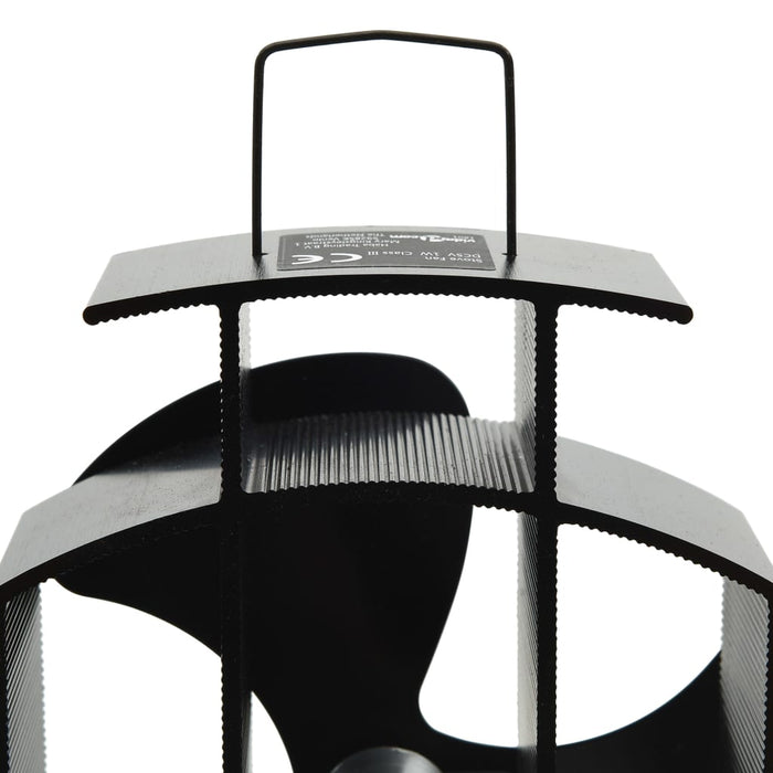 Ventola per Stufa Alimentazione a Calore 3 Lame-Ventilatore per Stufa Nero 735644