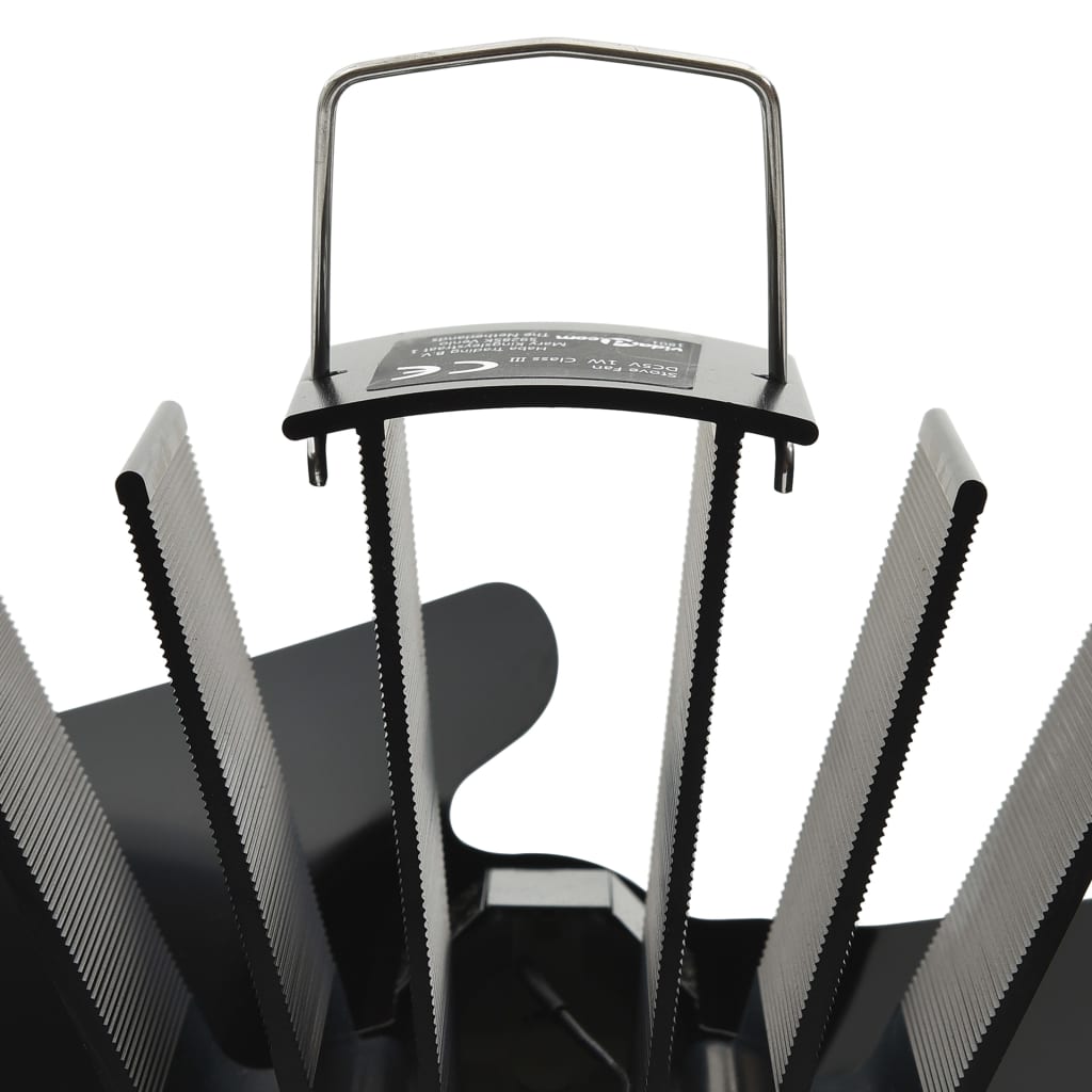 Ventola per Stufa Alimentazione a Calore 2 Lame Nero 51239