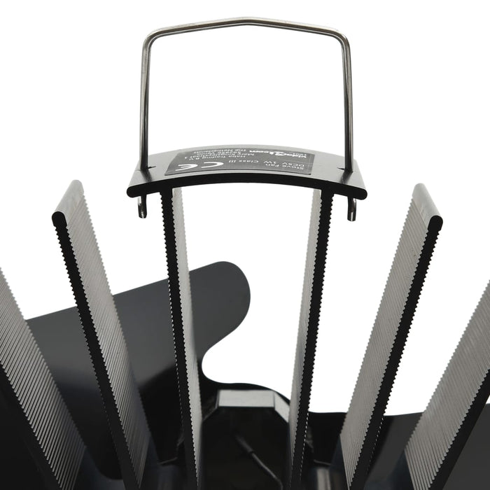 Ventola per Stufa Alimentazione a Calore 2 Lame Nero 51239