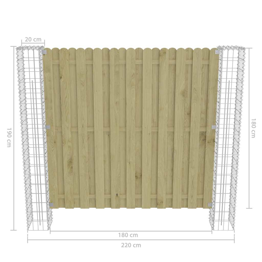 Gabbioni a Colonna 2 pz in Acciaio Zincato 20x20x190 cm cod mxl 54580