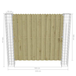 Gabbioni a Colonna 2 pz in Acciaio Zincato 20x20x190 cm cod mxl 54580