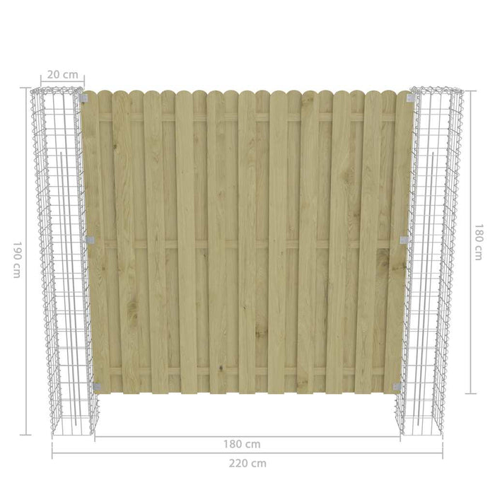 Gabbioni a Colonna 2 pz in Acciaio Zincato 20x20x190 cm cod mxl 54580