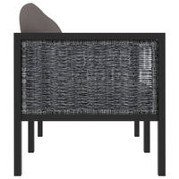 Divano a 2 Posti con Cuscini Antracite in Polyrattan cod mxl 35267