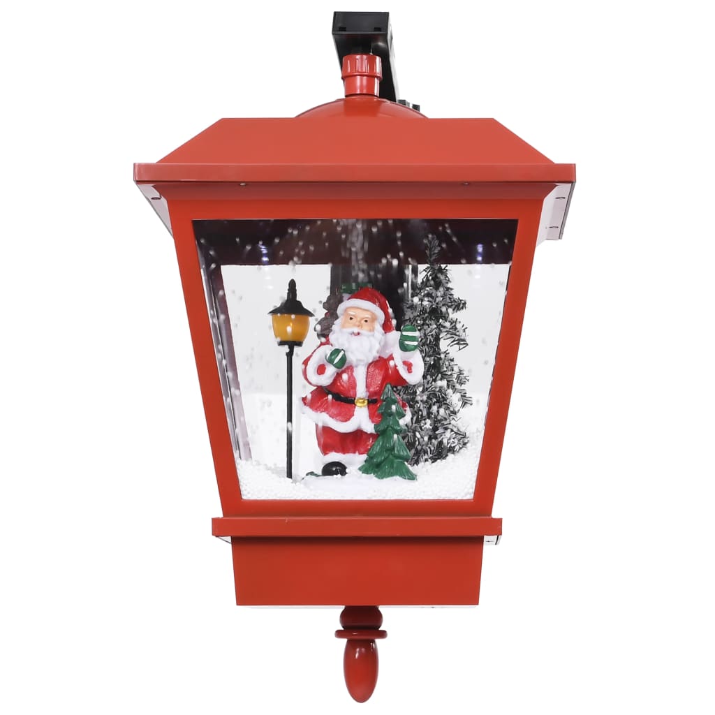 Lampada Natalizia da Parete LED e Babbo Natale Rossa 40x27x45cm cod mxl 42016