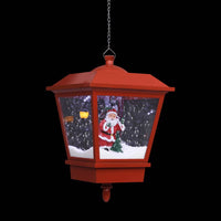 Lampada Natalizia Sospesa LED e Babbo Natale Rossa-Luci decorative natalizie 27x27x45 cm