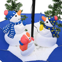 Albero di Natale con Nevicata e Base ad Ombrello Blu 75 cm PVC 289929